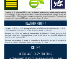 UN COMMANDANT DE L’ARMÉE DE TERRE ÉQUIVALENT D’UN COMMISSAIRE ?