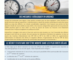 MESURES POUR LES OFFICIERS : RALENTISSEMENT MAXIMUM, SERVICE MINIMUM !